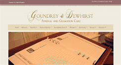 Desktop Screenshot of goundreydewhirstfuneral.com